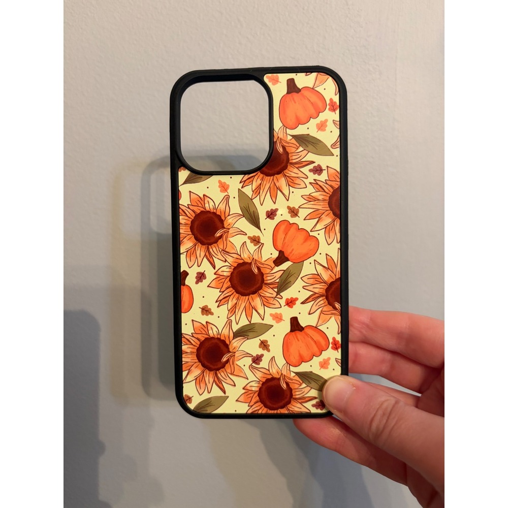 iPhone 13 Pro Phone Case Unisex One Size Orange Sunflower Pumpkin Autumn Fall